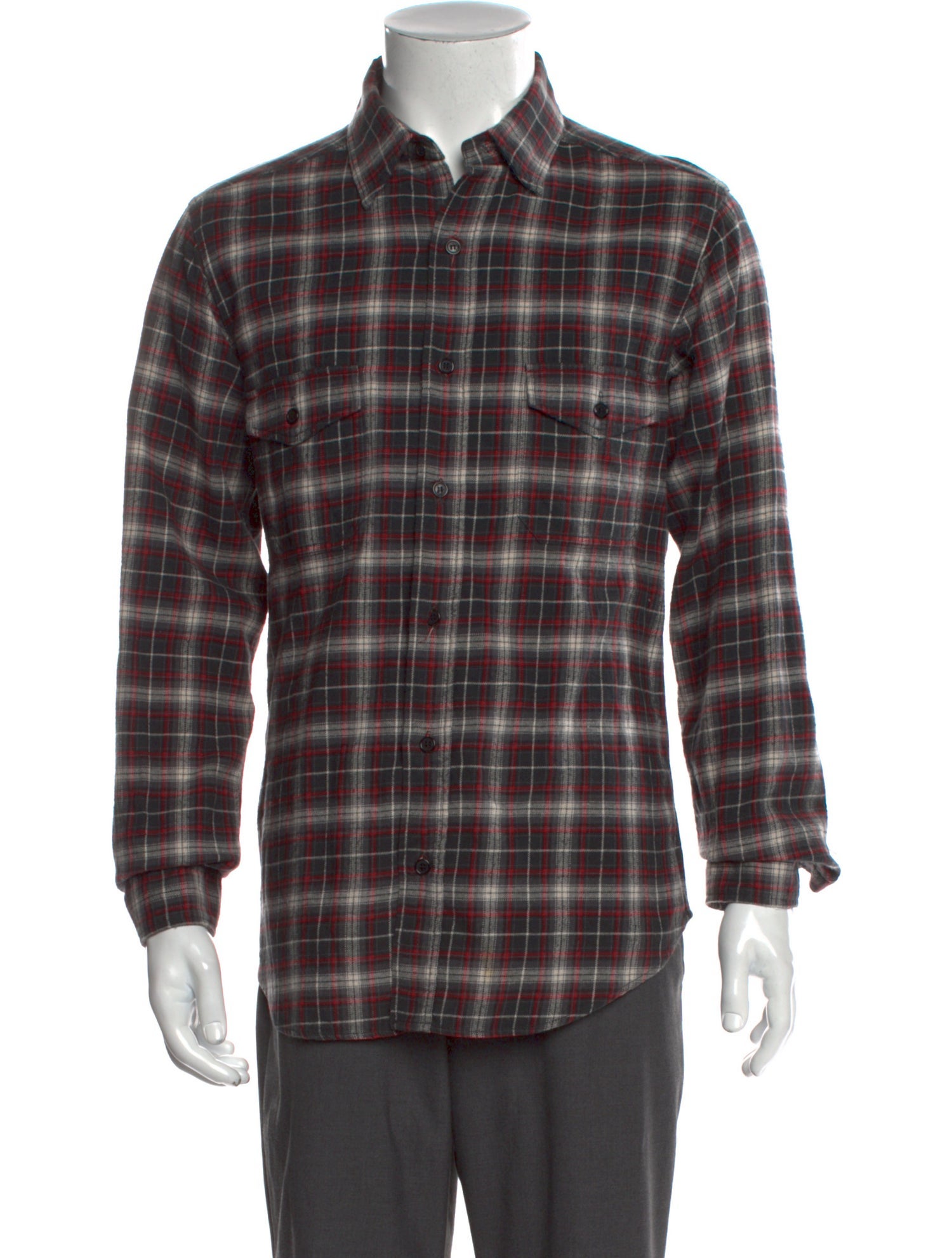 Saint Laurent 2015 Plaid Print Shirt