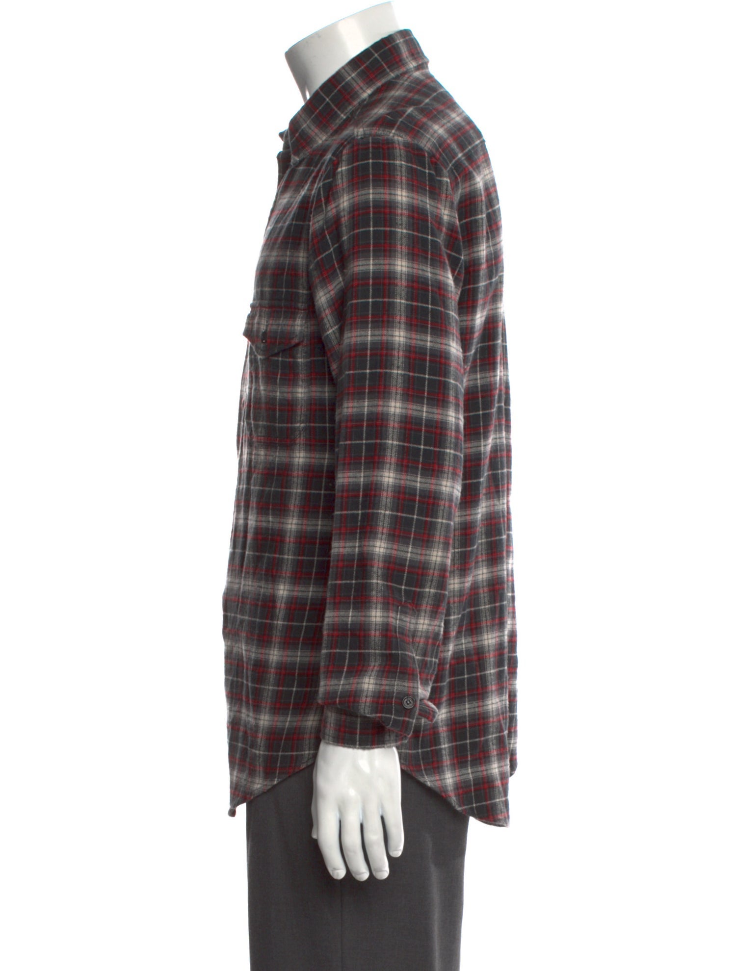 Saint Laurent 2015 Plaid Print Shirt