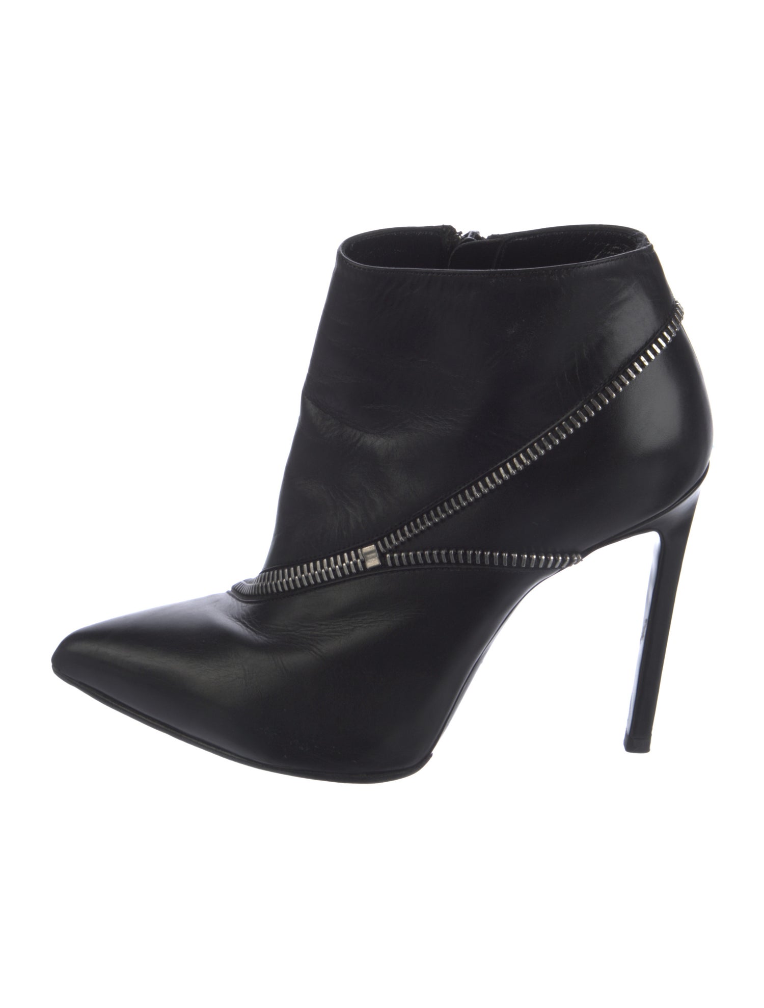 Saint Laurent Leather Chain-Link Accents Boots