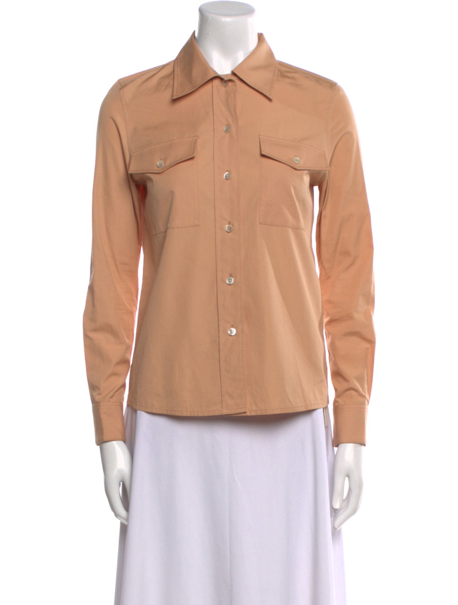 Saint Laurent Long Sleeve Button-Up Top