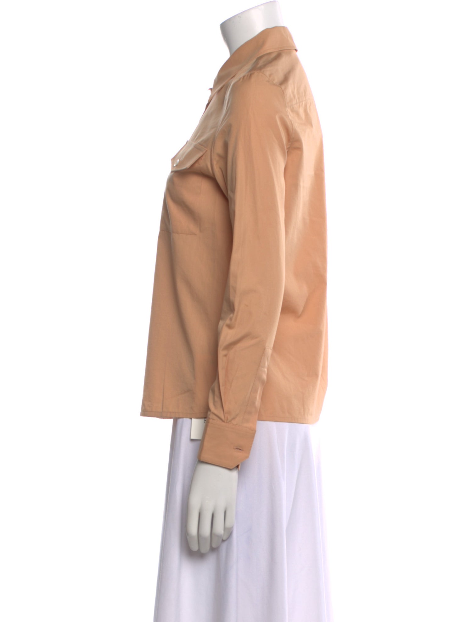 Saint Laurent Long Sleeve Button-Up Top