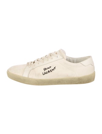 Saint Laurent Canvas Distressed Accents Sneakers