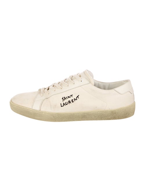 Saint Laurent Canvas Distressed Accents Sneakers