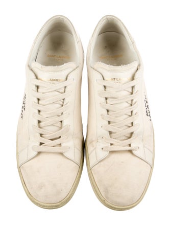 Saint Laurent Canvas Distressed Accents Sneakers