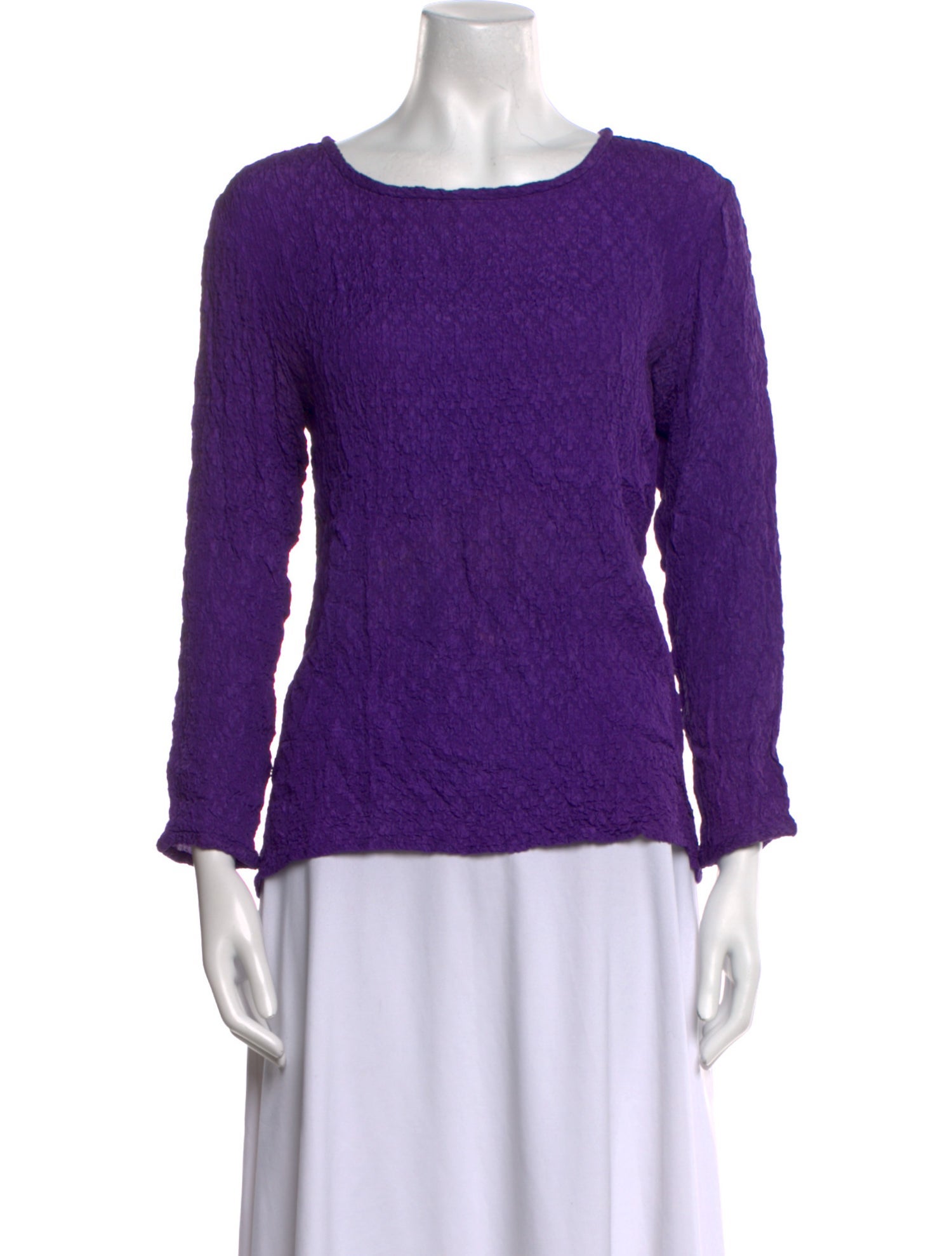 Saint Laurent Bateau Neckline Three-Quarter Sleeve Top