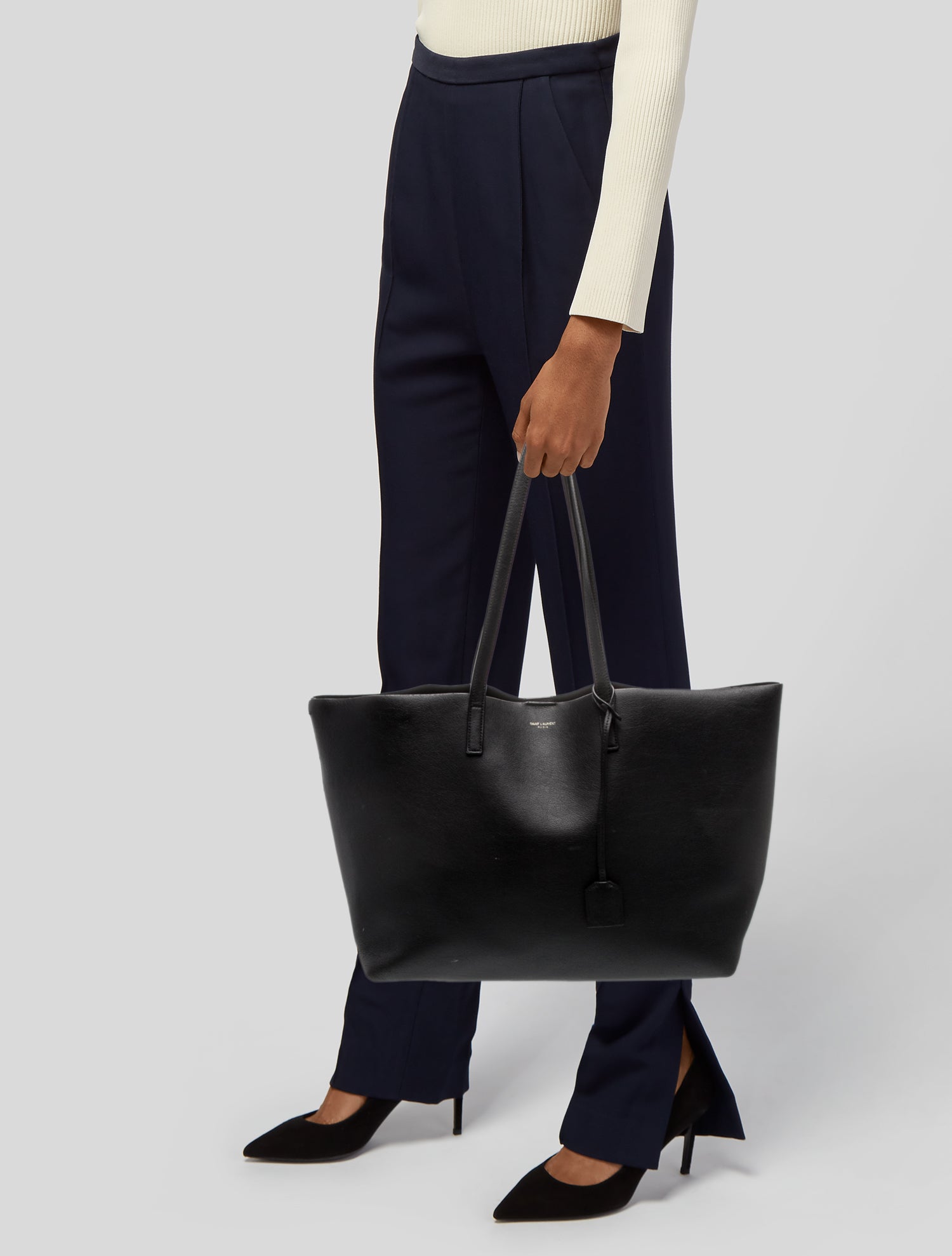 Saint Laurent Leather E/W Supple Shopping East West