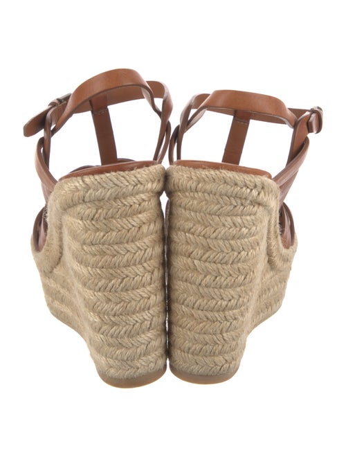 Saint Laurent Leather Cutout Accent Espadrilles