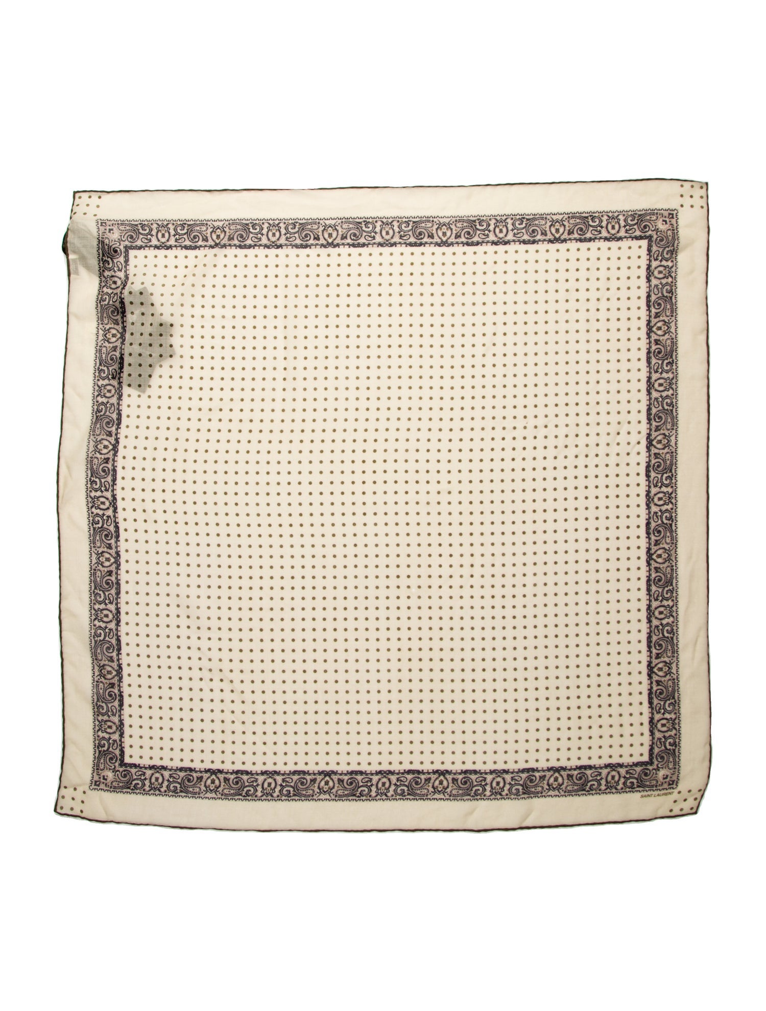 Saint Laurent Wool Printed Scarf w/ Tags