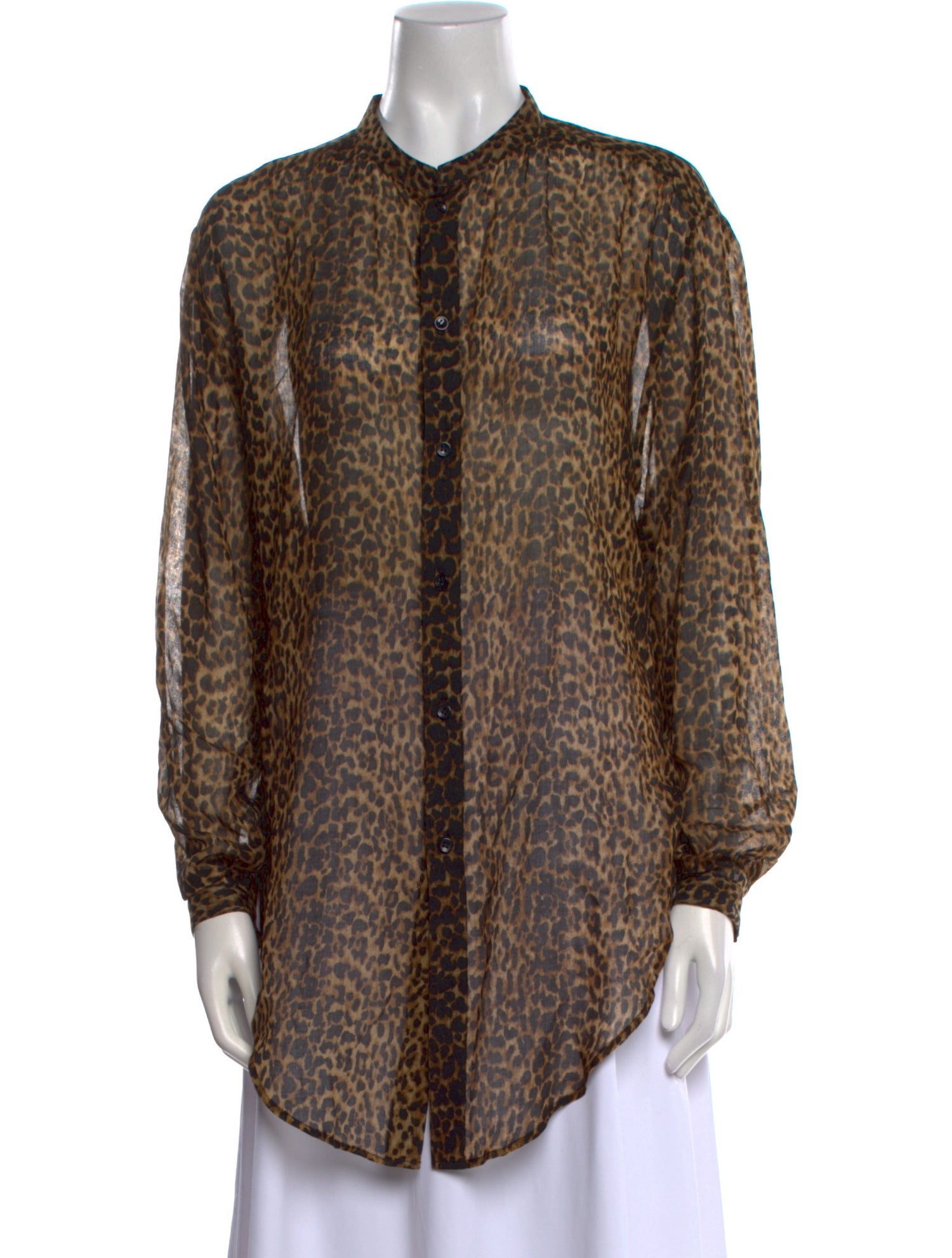 Saint Laurent Virgin Wool Animal Print Tunic