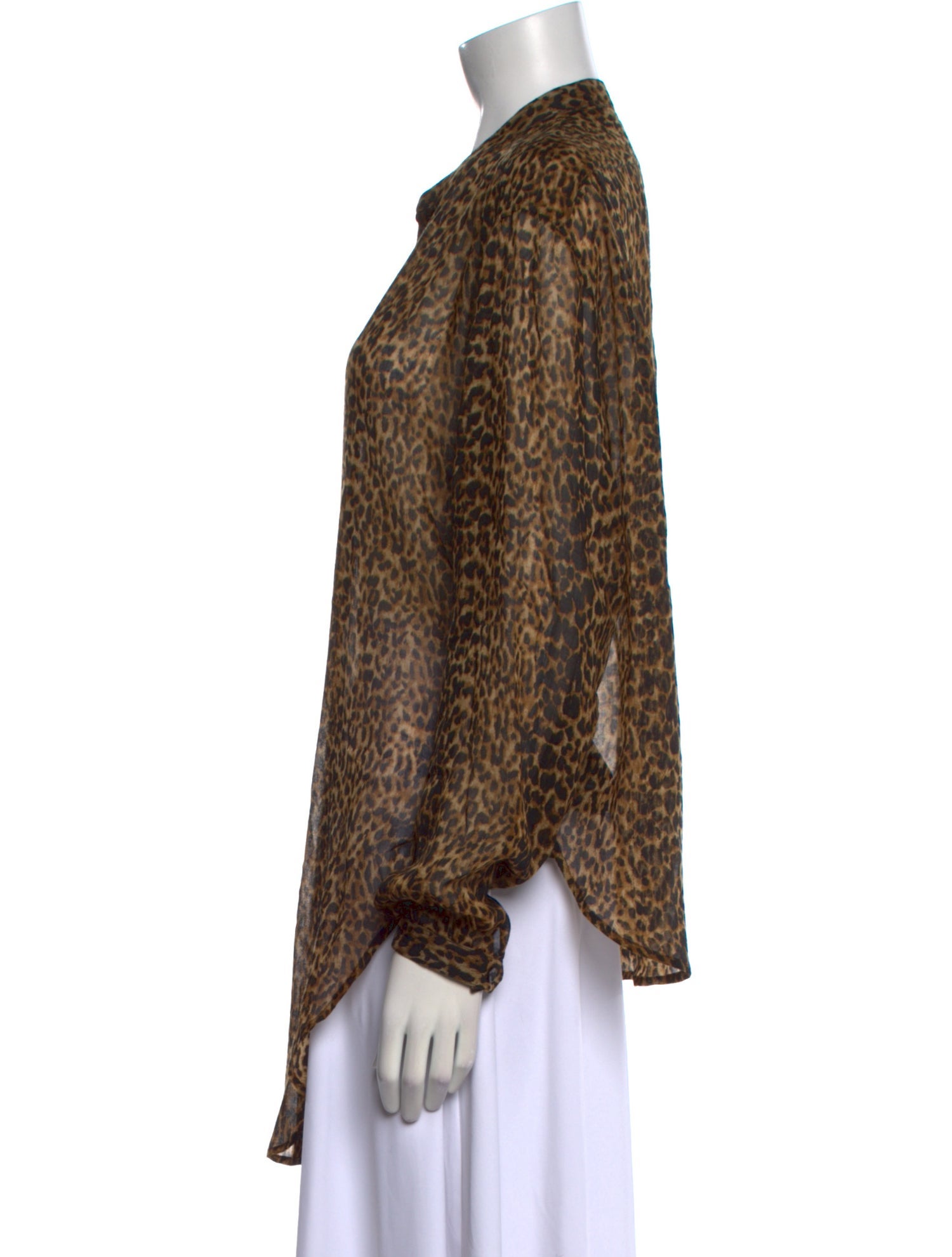 Saint Laurent Virgin Wool Animal Print Tunic