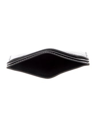 Saint Laurent Card Holder Quilted Pattern Card Holder