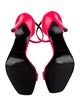 Saint Laurent Patent Leather Colorblock Pattern Sandals