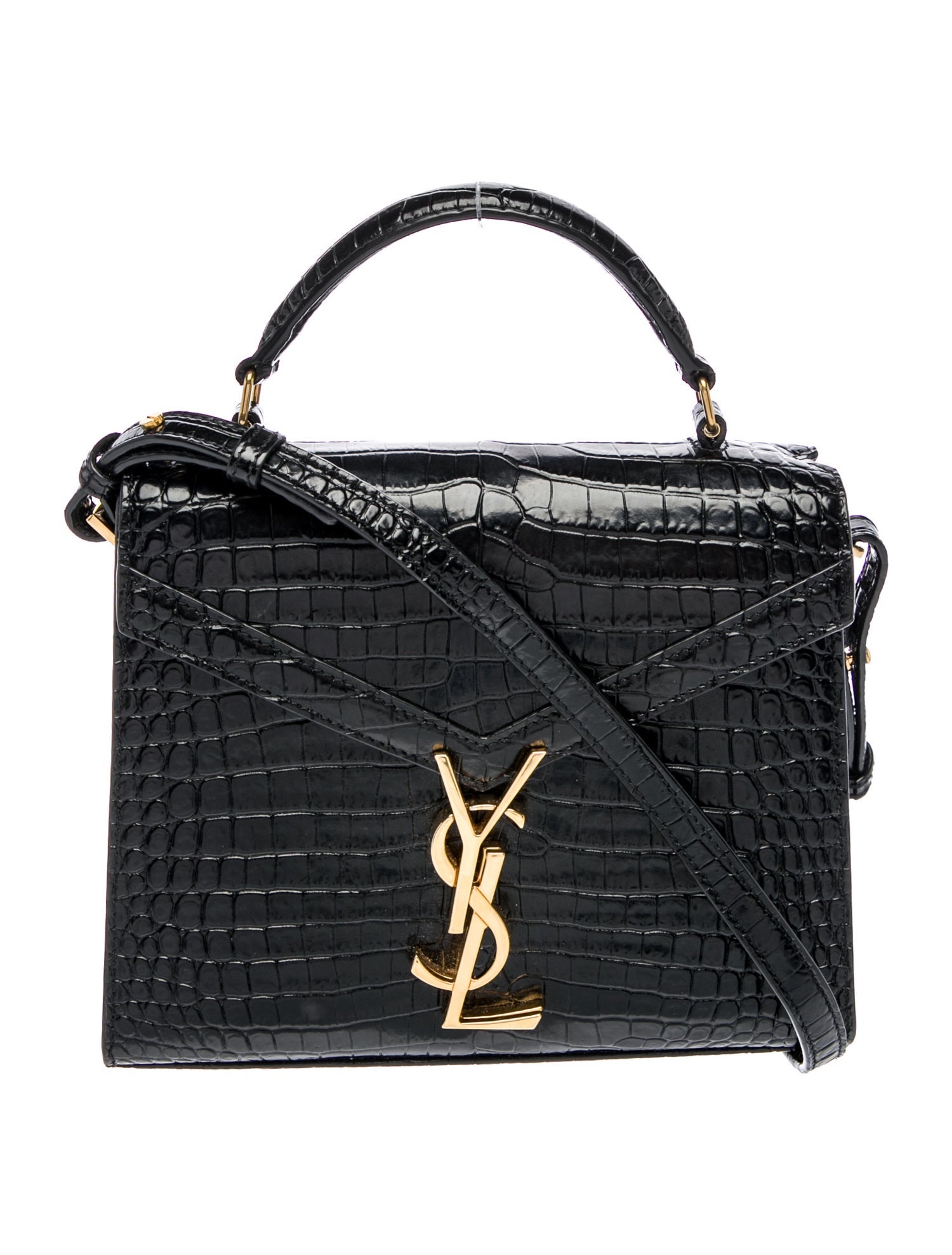 Saint Laurent Embossed Leather Cassandre Mini