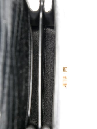 Saint Laurent Embossed Leather Cassandre Mini