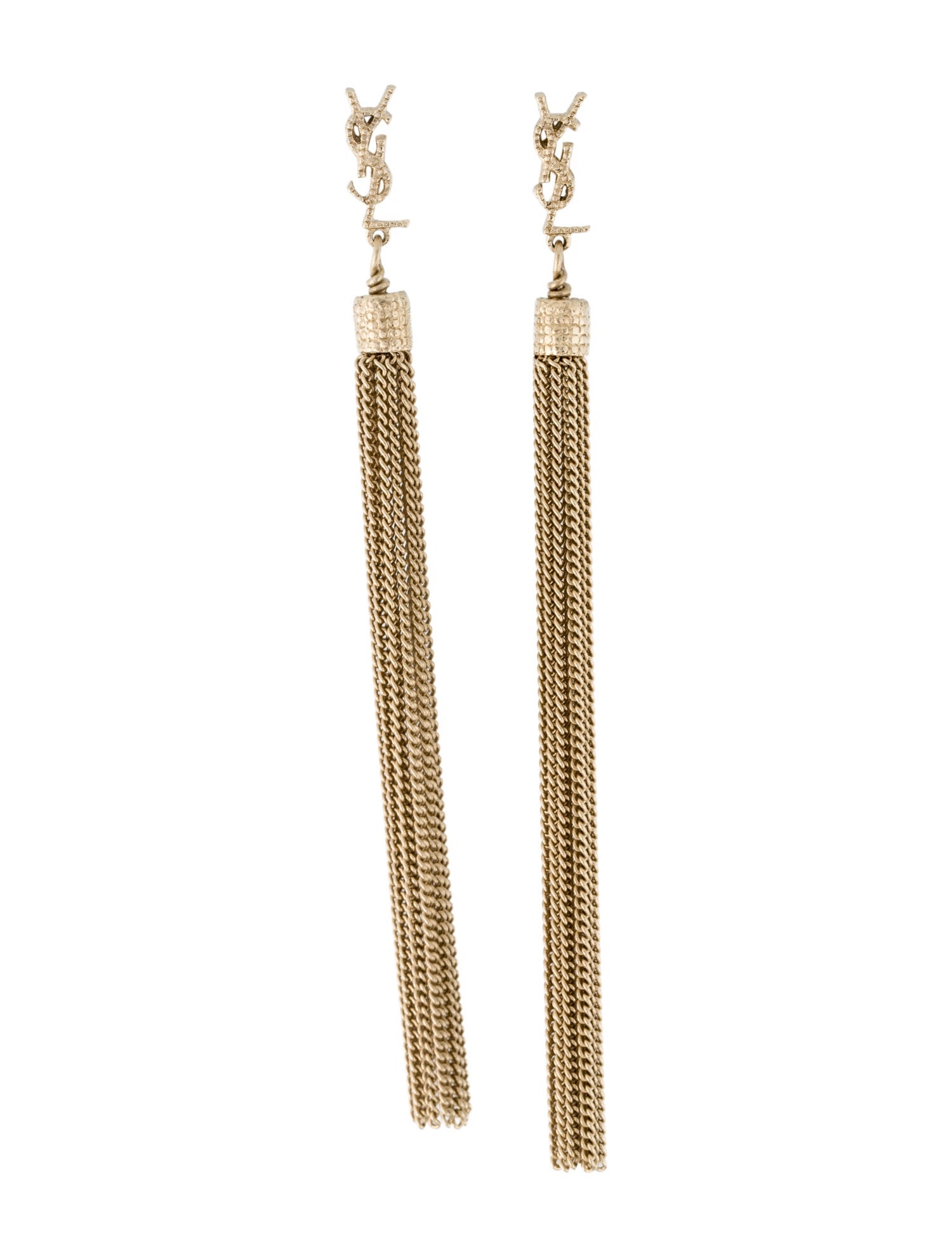 Saint Laurent LouLou Chain Tassel Earrings