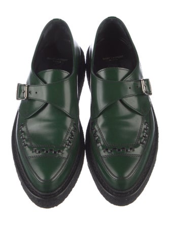 Saint Laurent Leather Monk Straps