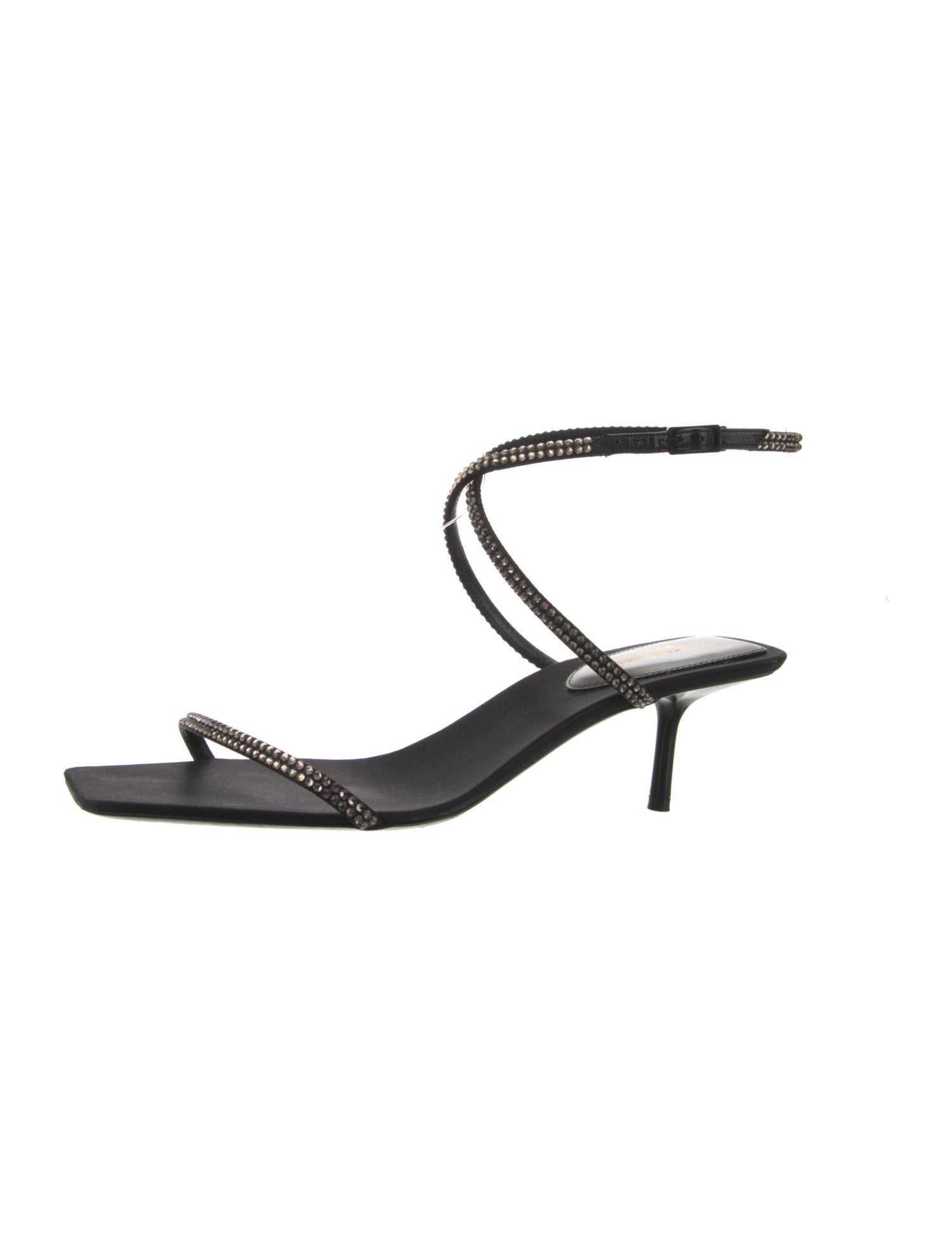 Saint Laurent Satin Crystal Embellishments Sandals
