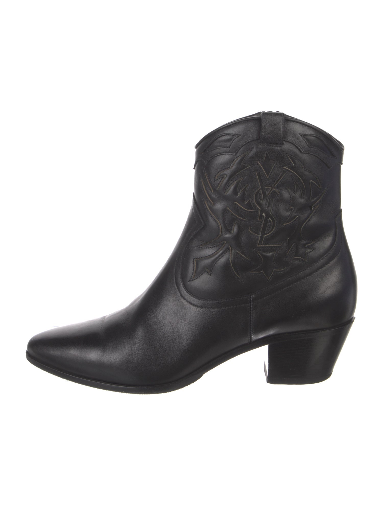 Saint Laurent Leather Western Boots