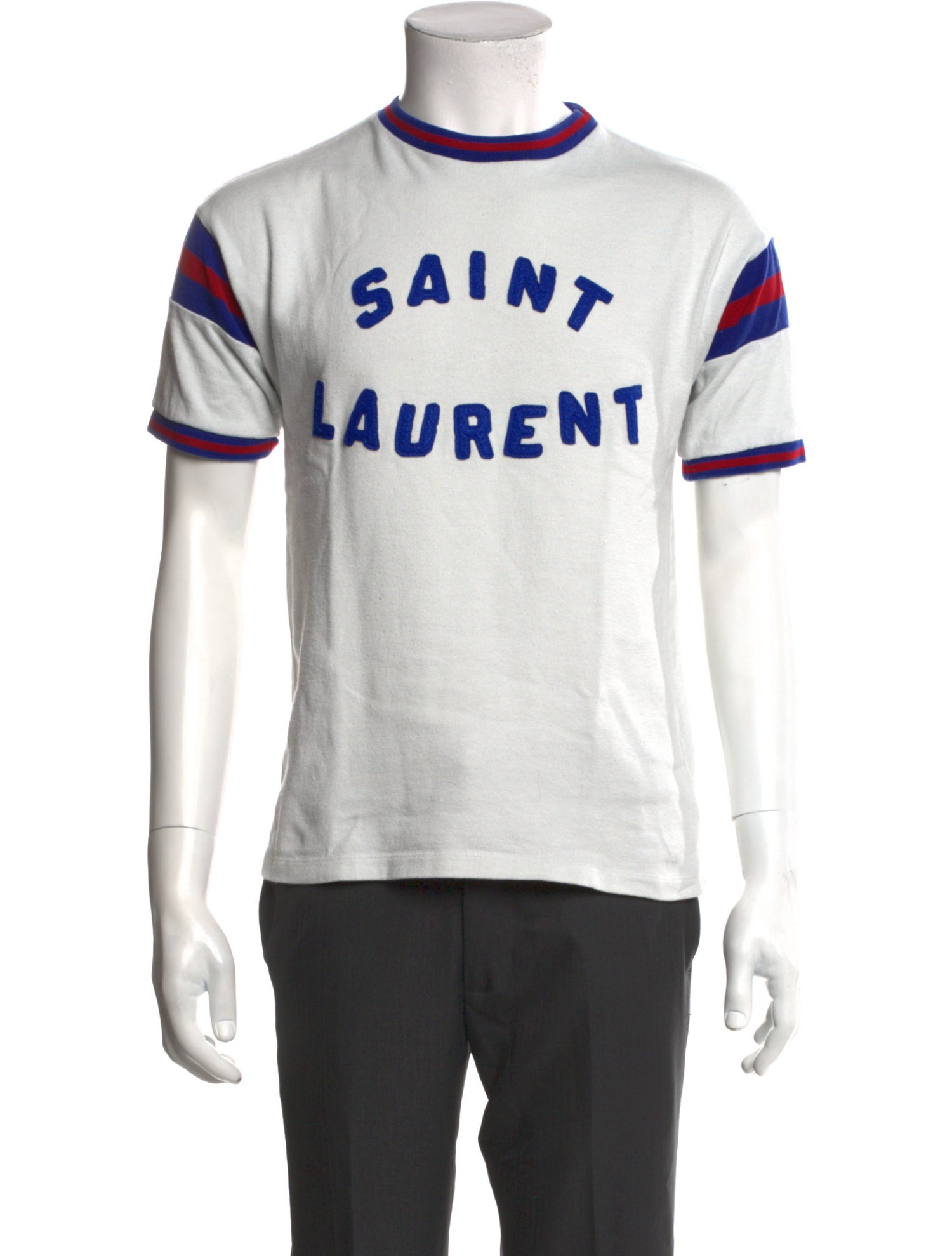 Saint Laurent Graphic Print Crew Neck T-Shirt