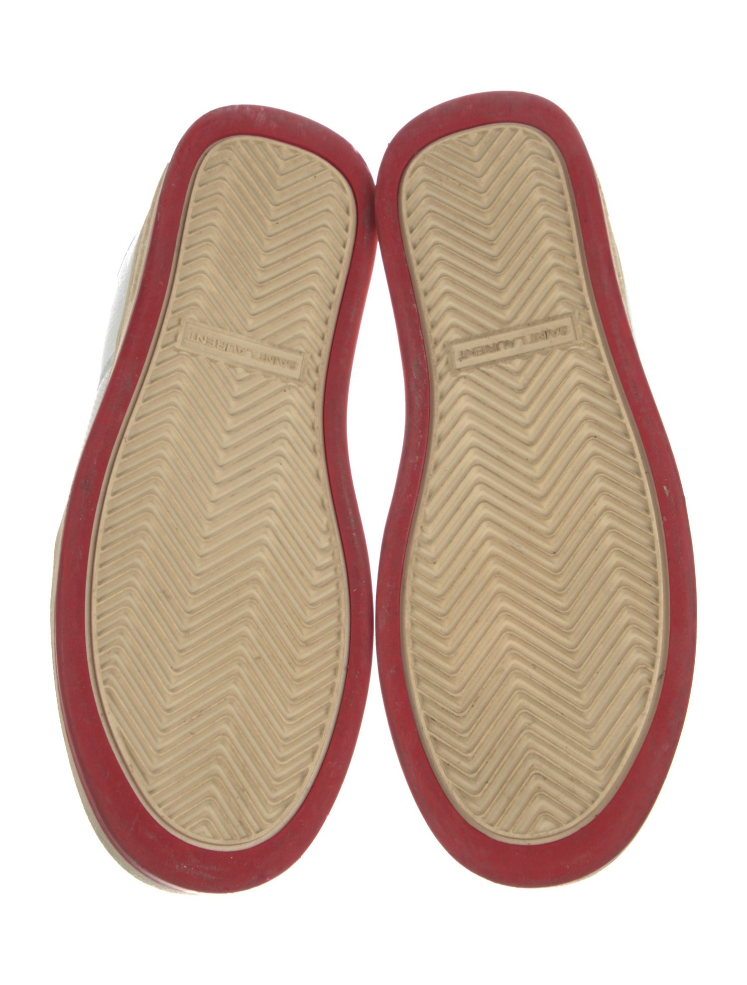 Saint Laurent Leather Colorblock Pattern Sneakers