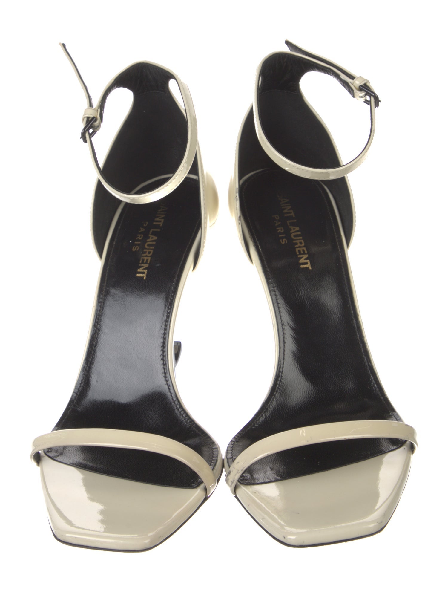Saint Laurent Patent Leather Slingback Sandals