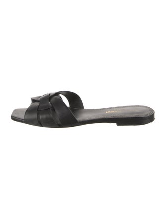 Saint Laurent Leather Slides