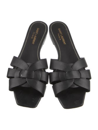 Saint Laurent Leather Slides