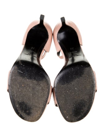 Saint Laurent Embossed Leather Printed Sandals