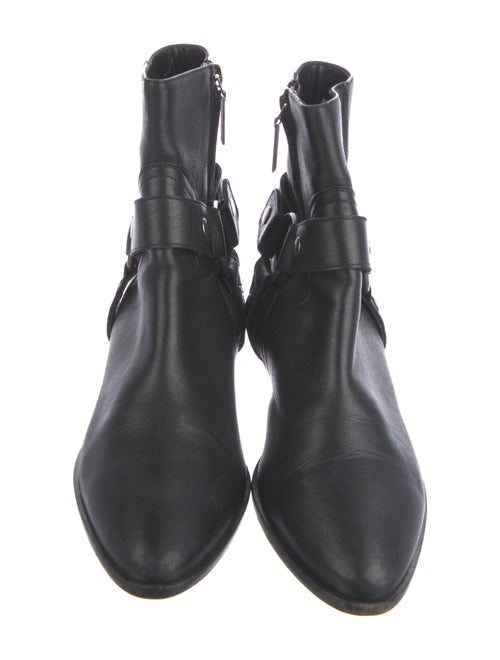 Saint Laurent Leather Moto Boots