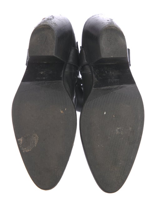 Saint Laurent Leather Moto Boots