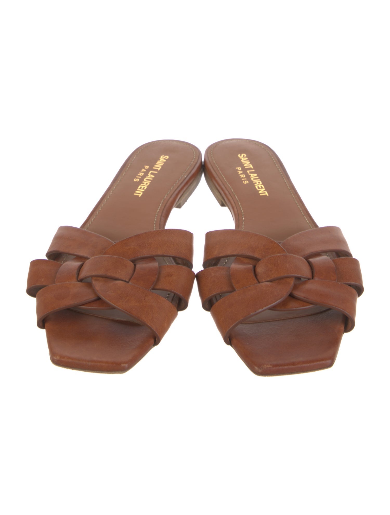 Saint Laurent Leather Slides