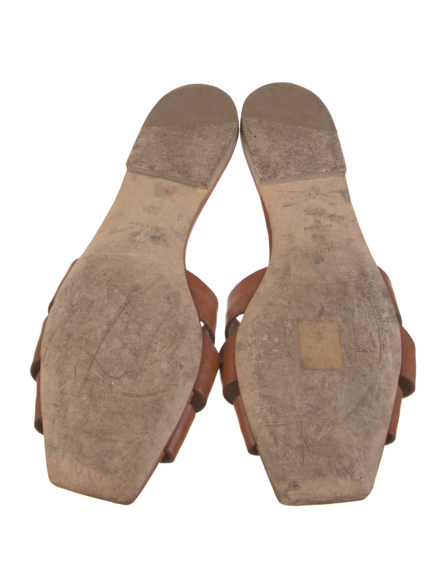 Saint Laurent Leather Slides