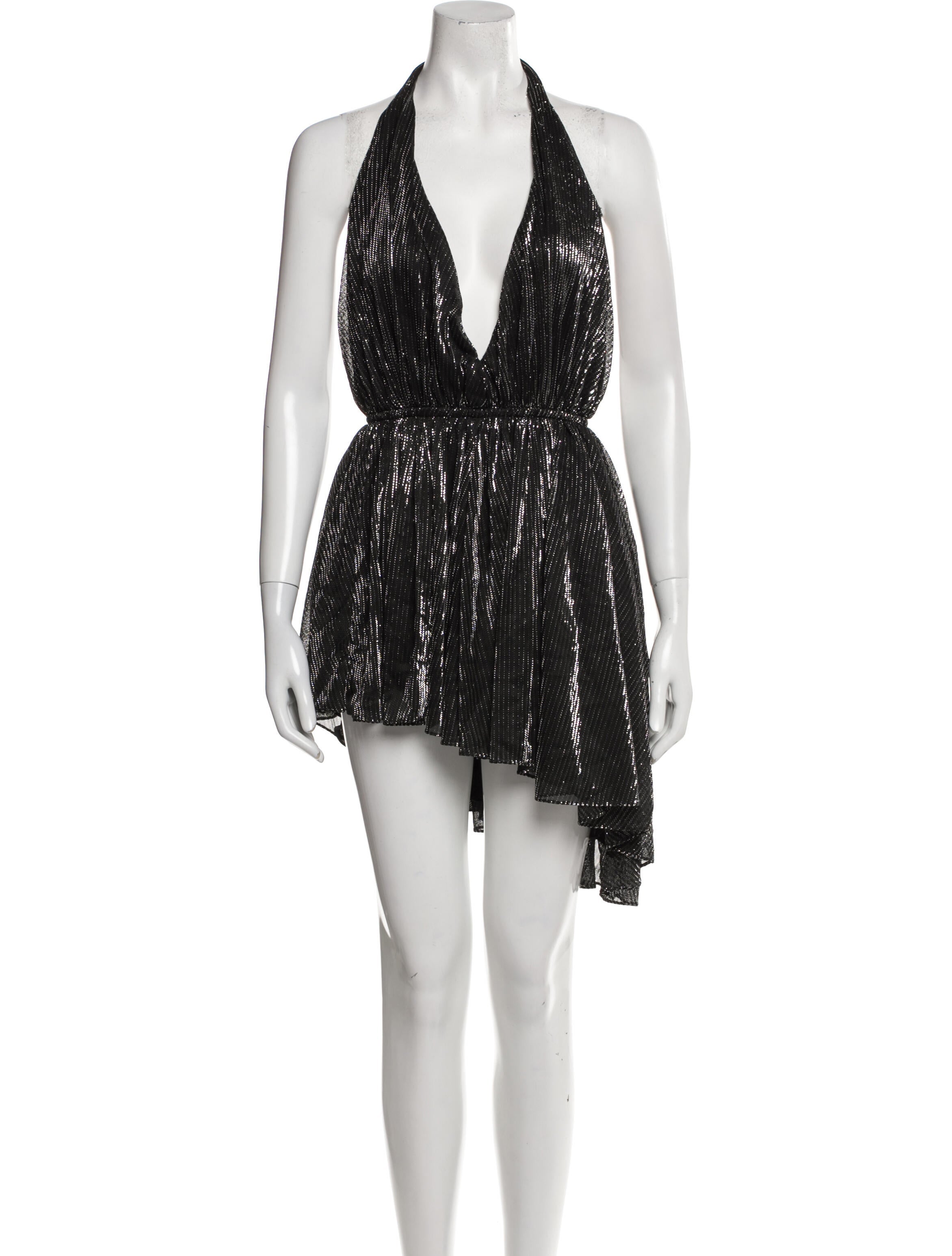 Saint Laurent Striped Mini Dress