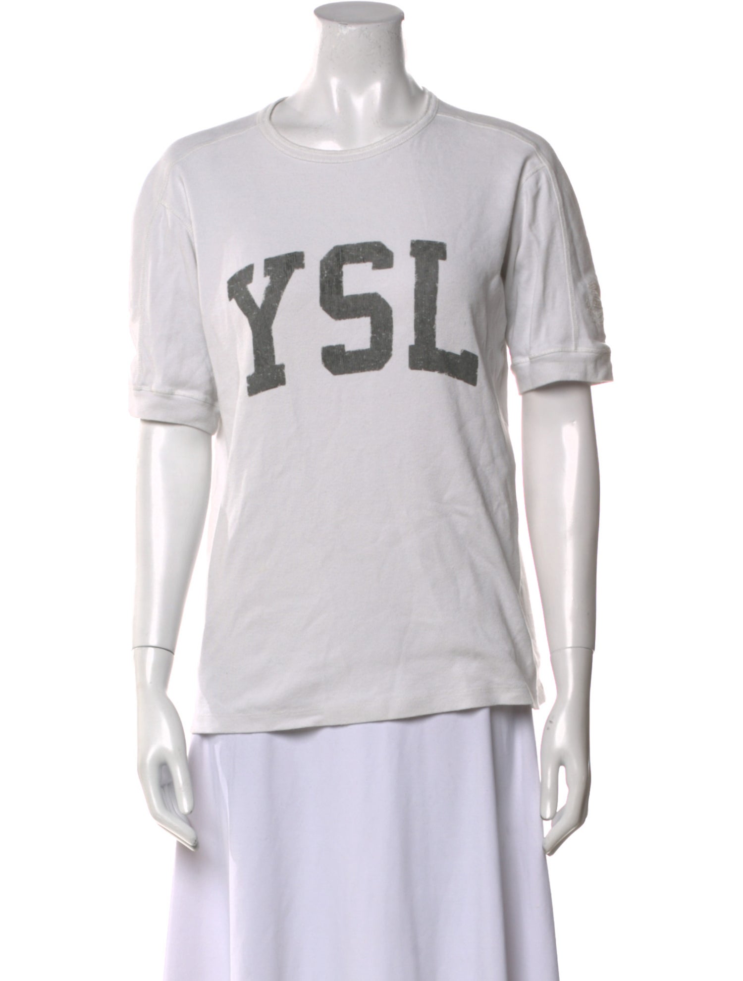 Saint Laurent Graphic Print Crew Neck T-Shirt