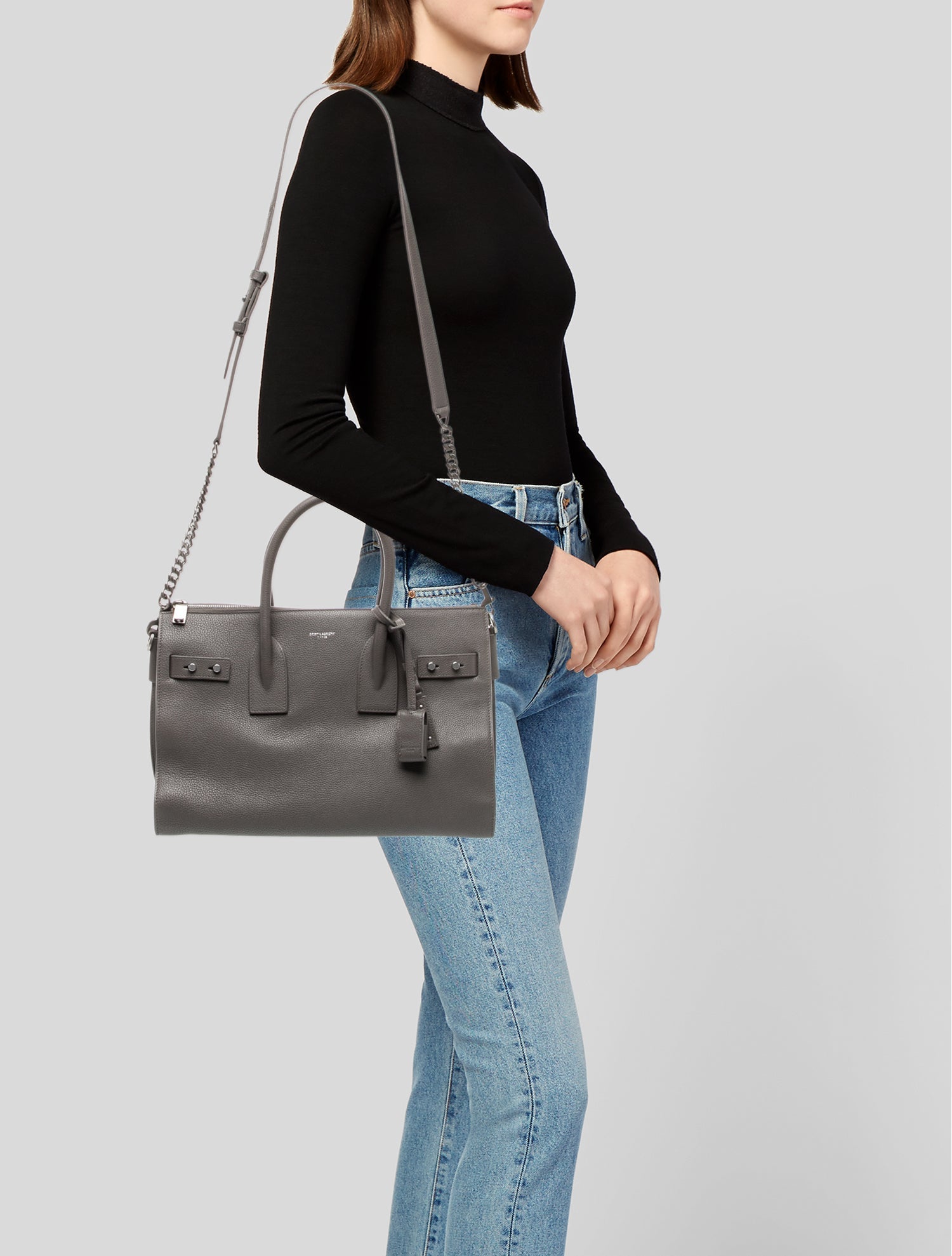 Saint Laurent Leather Sac De Jour Small