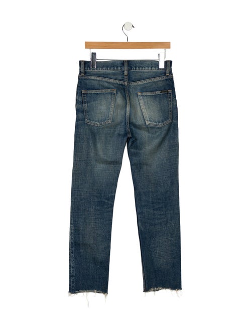 Saint Laurent High-Rise Straight Leg Jeans