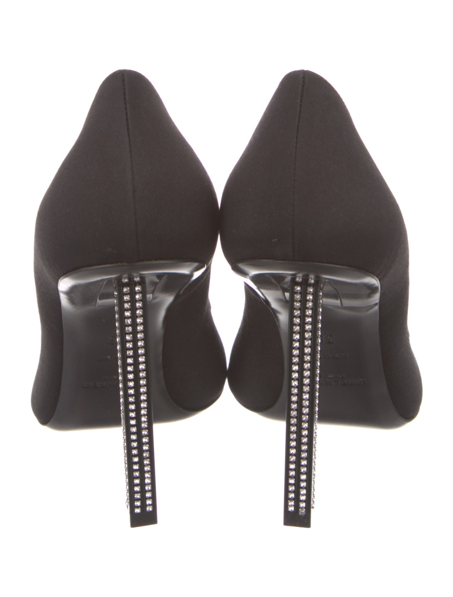Saint Laurent Satin Crystal Embellishments Pumps