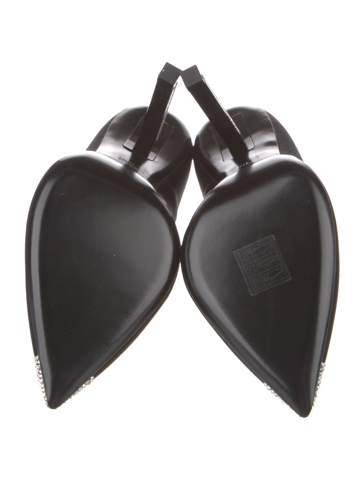 Saint Laurent Satin Crystal Embellishments Pumps