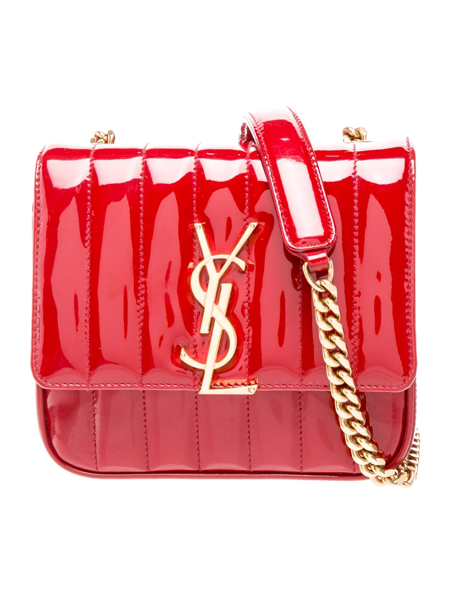 Saint Laurent Patent Leather Vicky Small