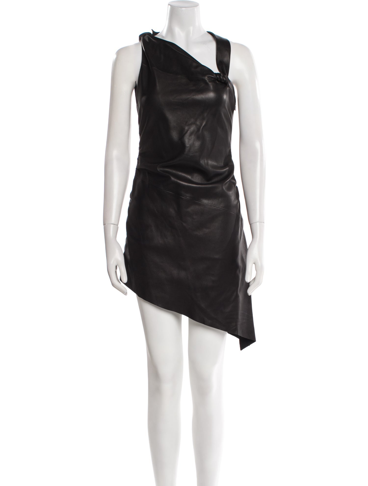 Saint Laurent Leather Knee-Length Dress