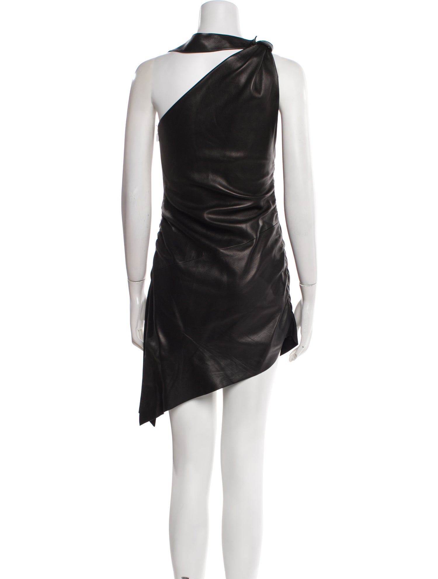 Saint Laurent Leather Knee-Length Dress