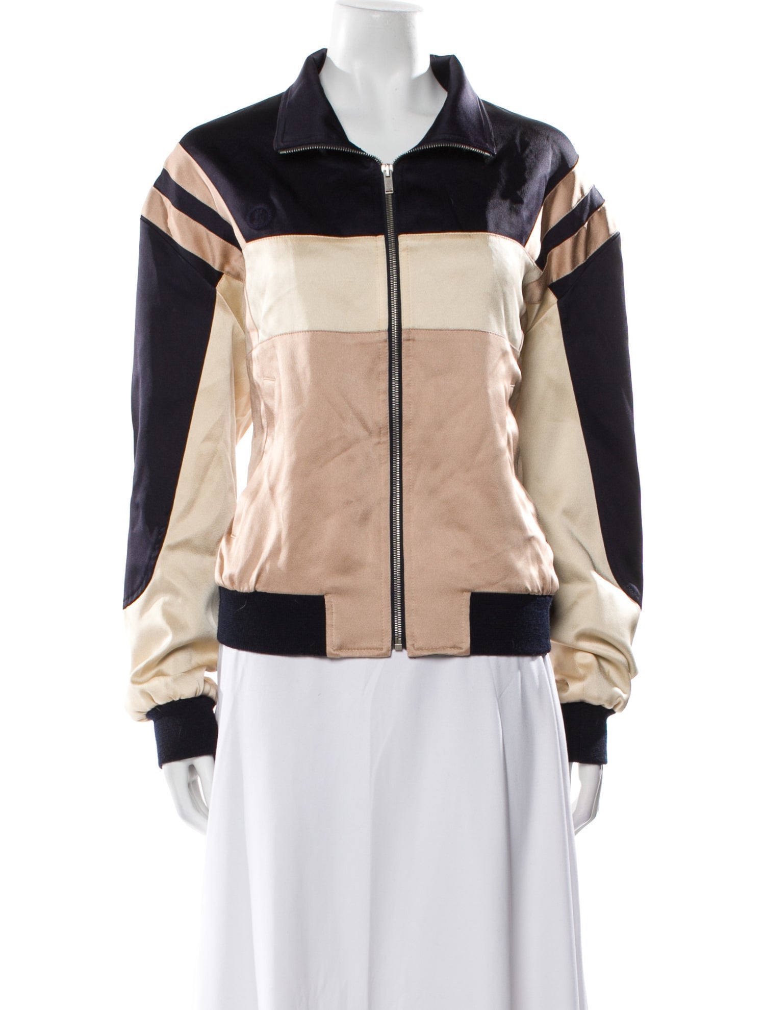 Saint Laurent 2022 Colorblock Pattern Bomber Jacket