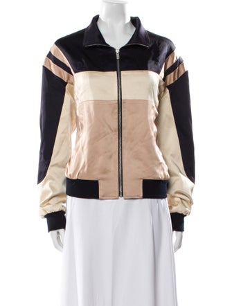 Saint Laurent 2022 Colorblock Pattern Bomber Jacket