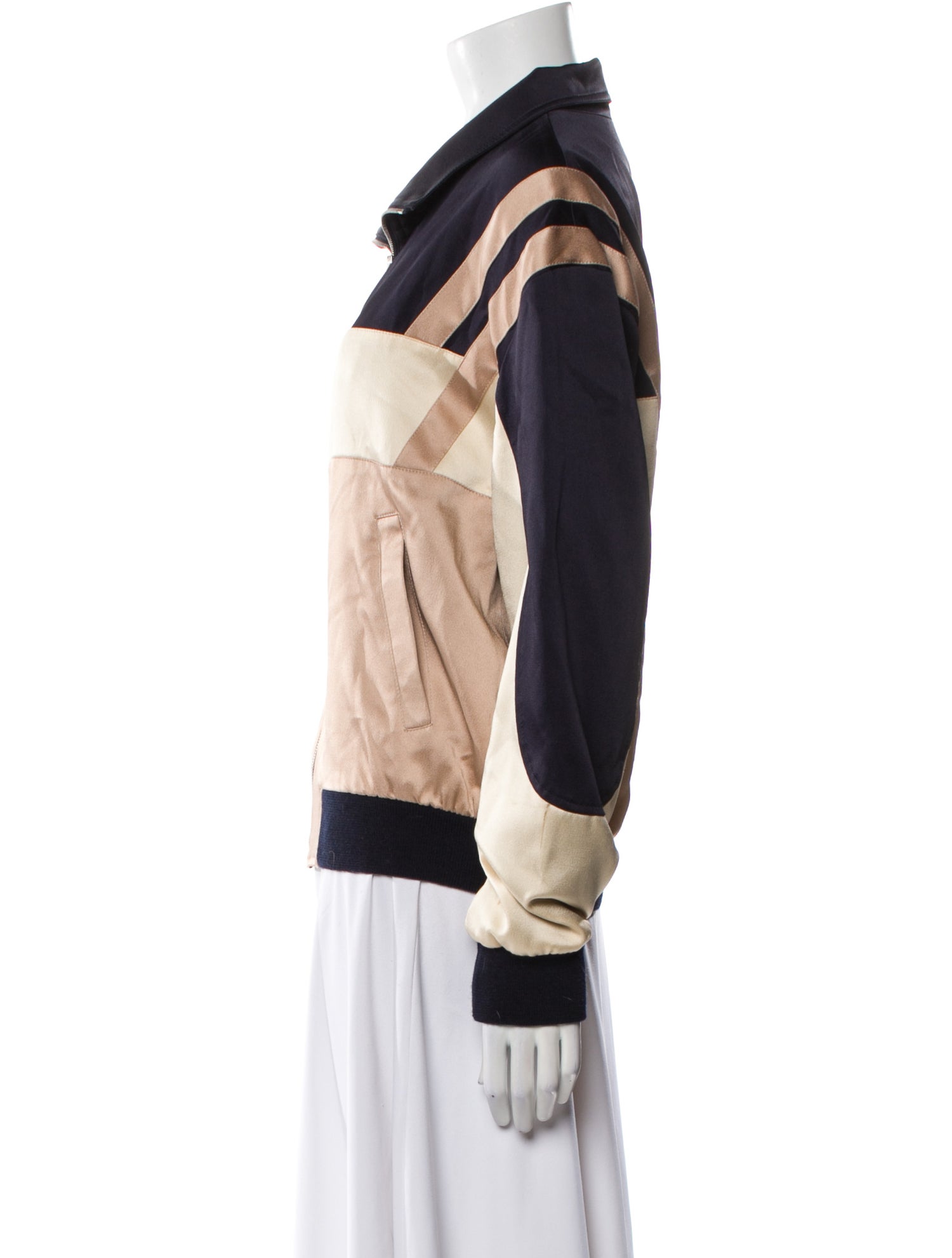 Saint Laurent 2022 Colorblock Pattern Bomber Jacket