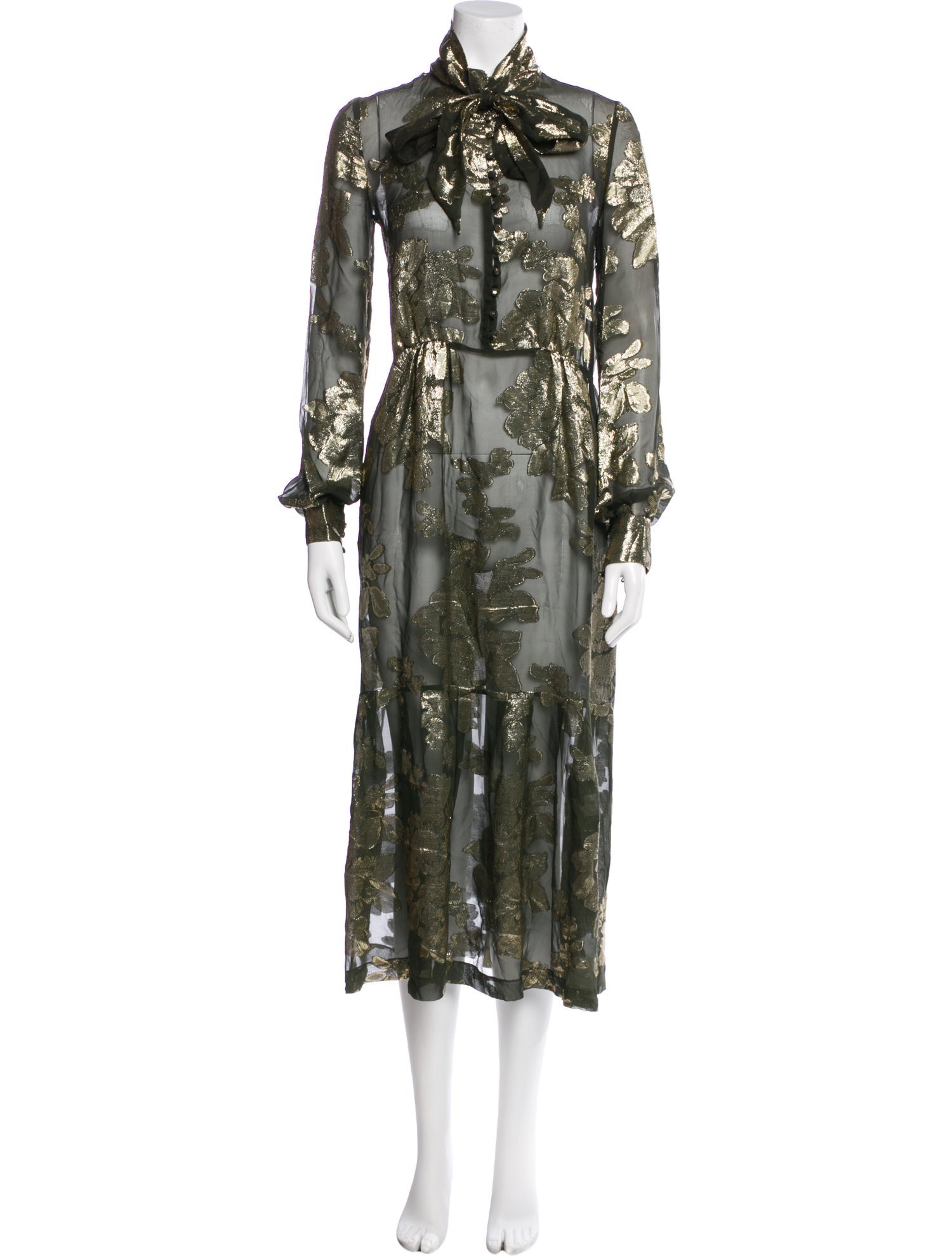 Saint Laurent Silk Long Dress