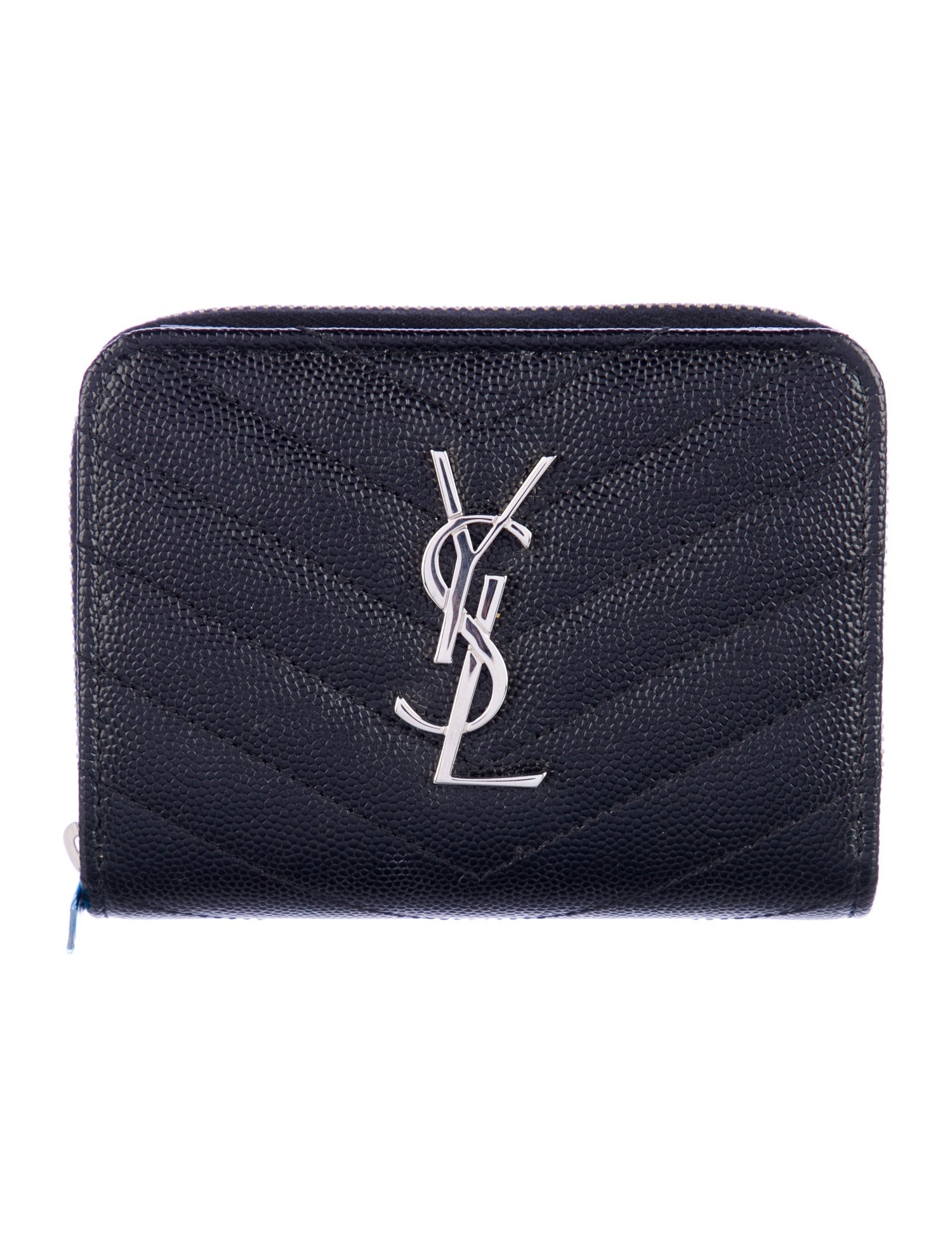 Saint Laurent 2018 Chevron Compact Wallet
