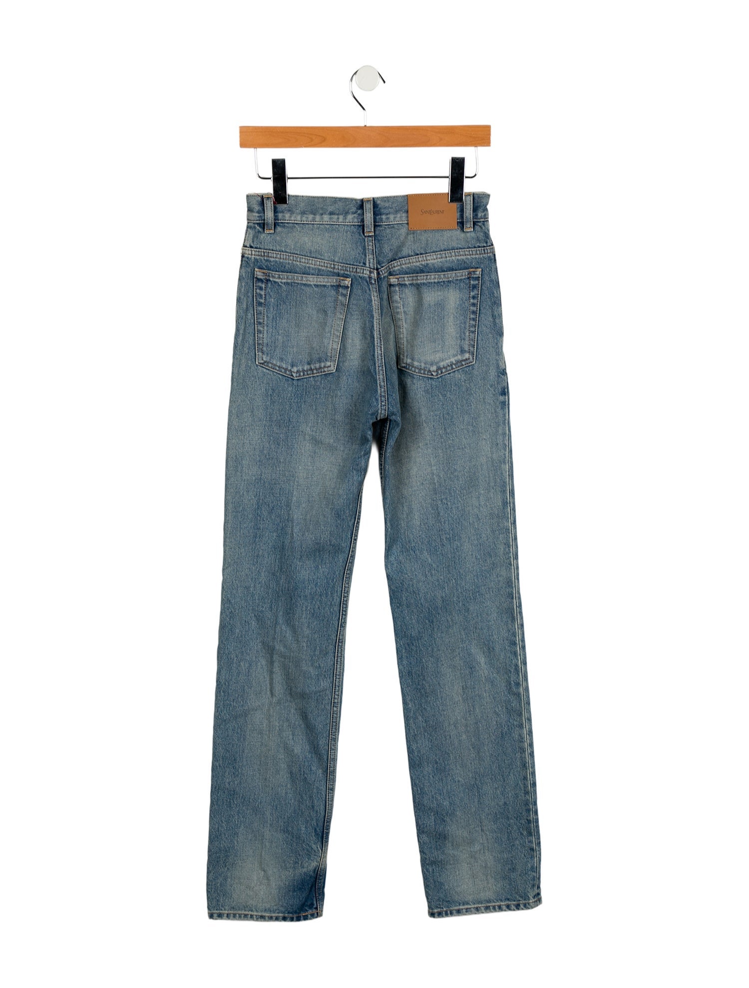 Saint Laurent High-Rise Straight Leg Jeans w/ Tags