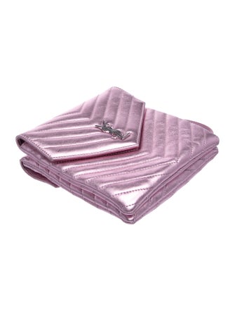 Saint Laurent Leather Double Flap Large