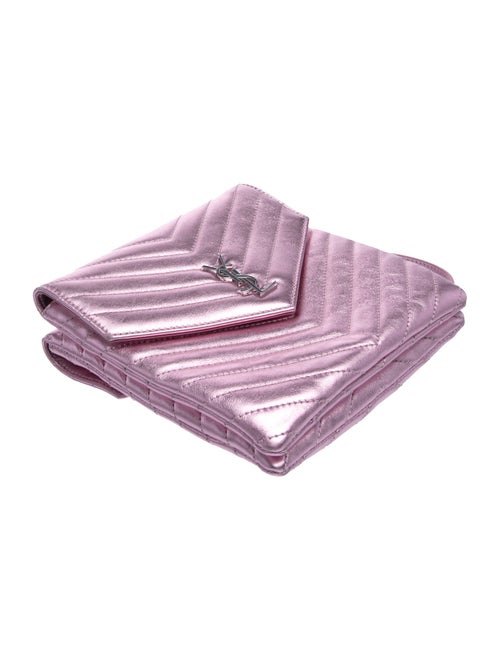 Saint Laurent Leather Double Flap Large