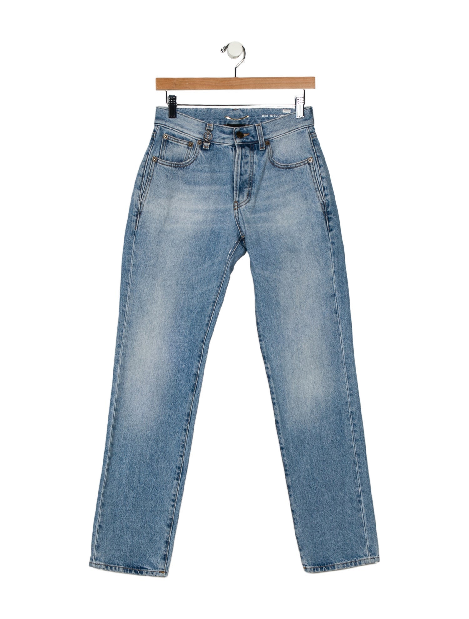 Saint Laurent Mid-Rise Straight Leg Jeans